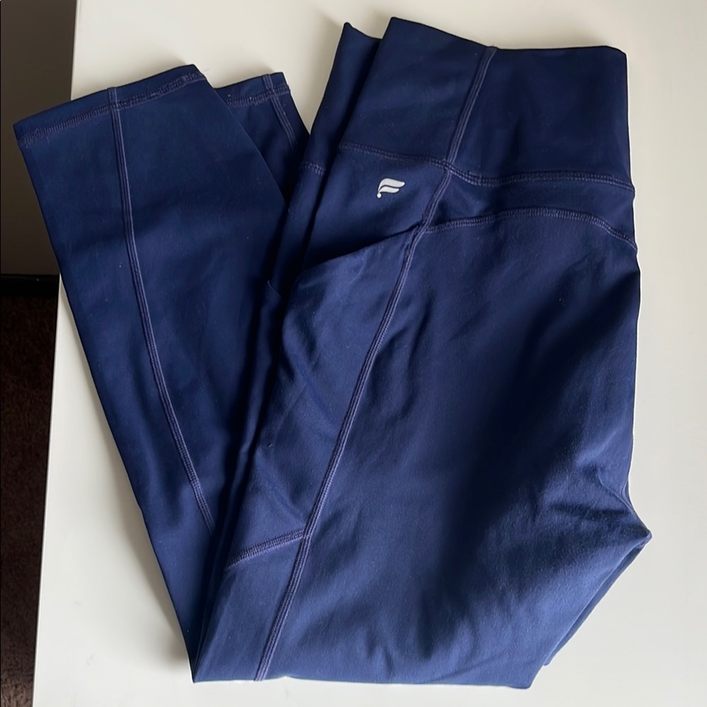 Fabletics Pureluxe Blue Leggings - Medium with pockets
